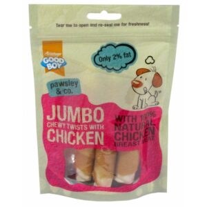 Good Boy Jumbo Chicken Chewy Twists Dog Treat, 100g