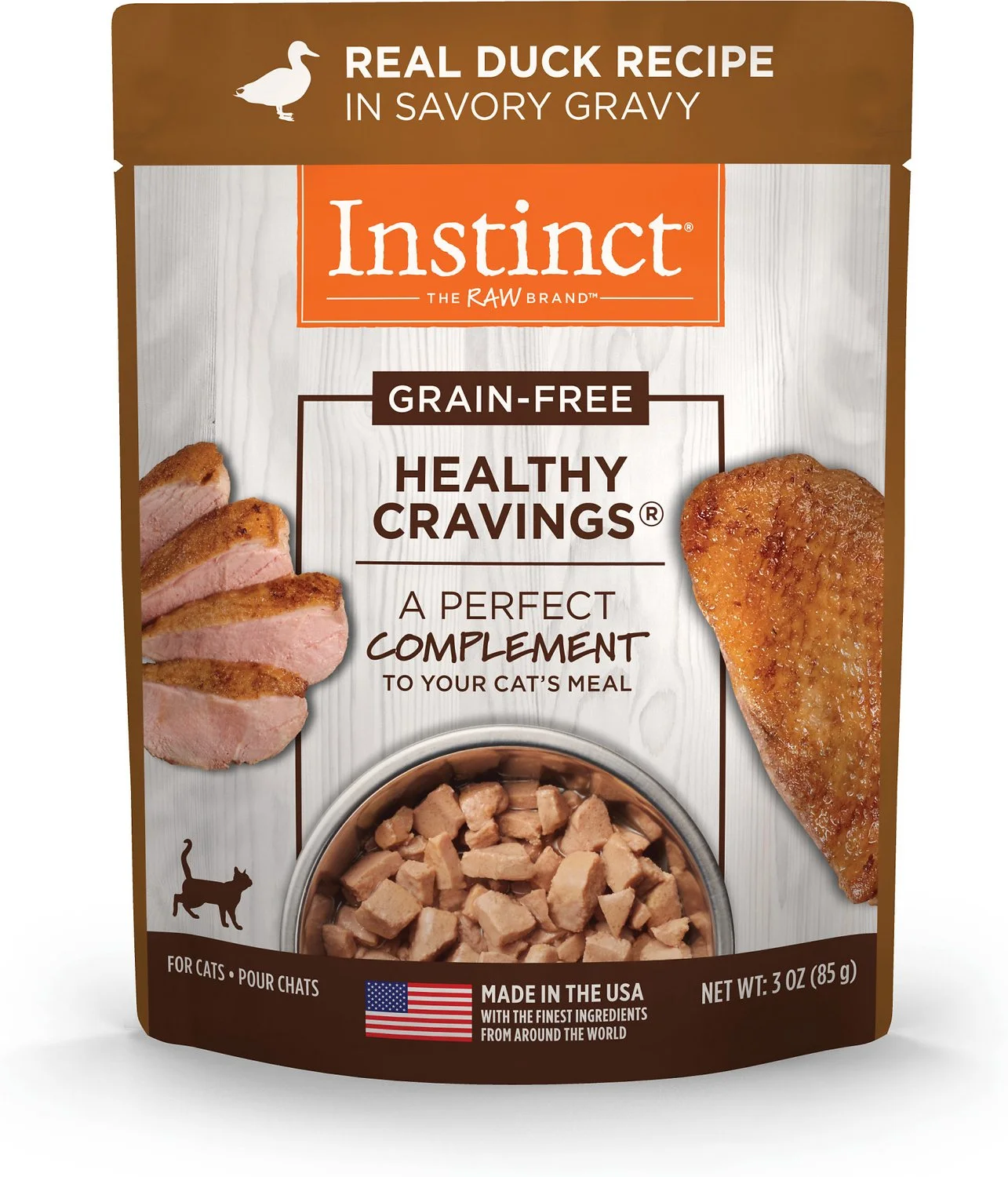 Instinct Healthy Cravings Grain-Free Real Duck Recipe Wet Cat Food, 85 g