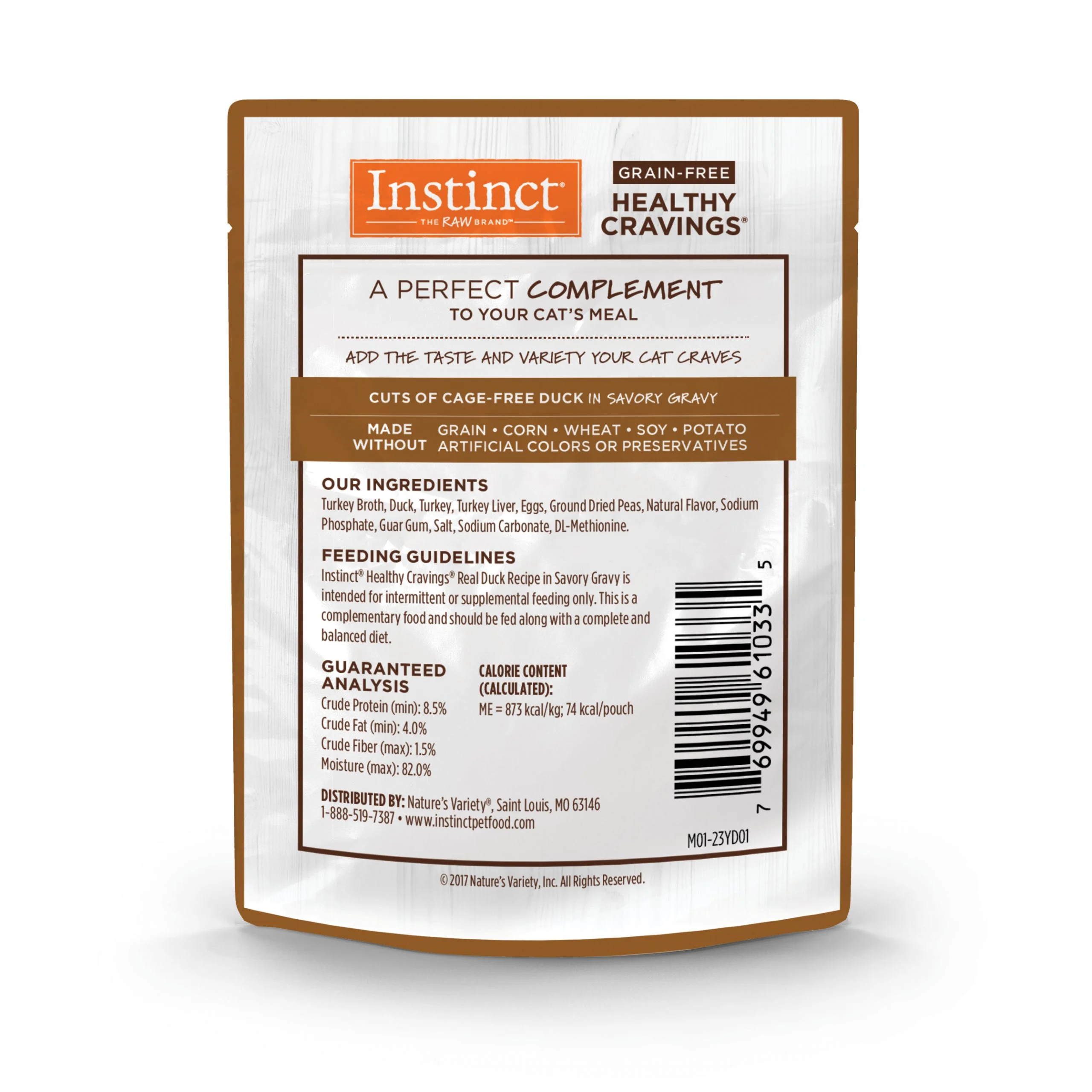 Instinct Healthy Cravings Grain-Free Real Duck Recipe Wet Cat Food, 85 g - Image 2