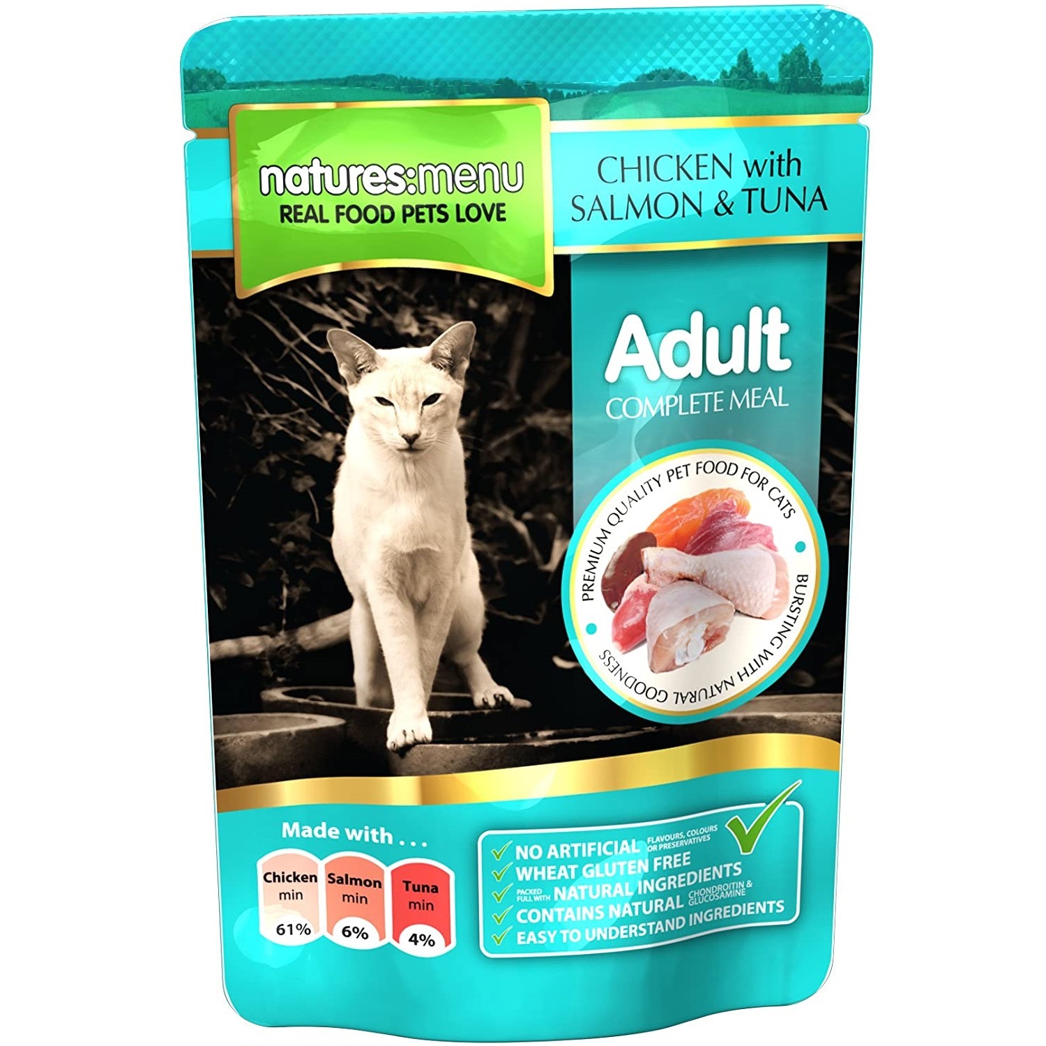 Natures Menu Chicken with Salmon and Tuna Wet Cat Food, 100 g