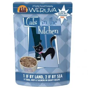 Weruva Cats in the Kitchen 1 If By Land, 2 If By Sea Tuna, Beef & Salmon Recipe Wet Cat Food, 85 g