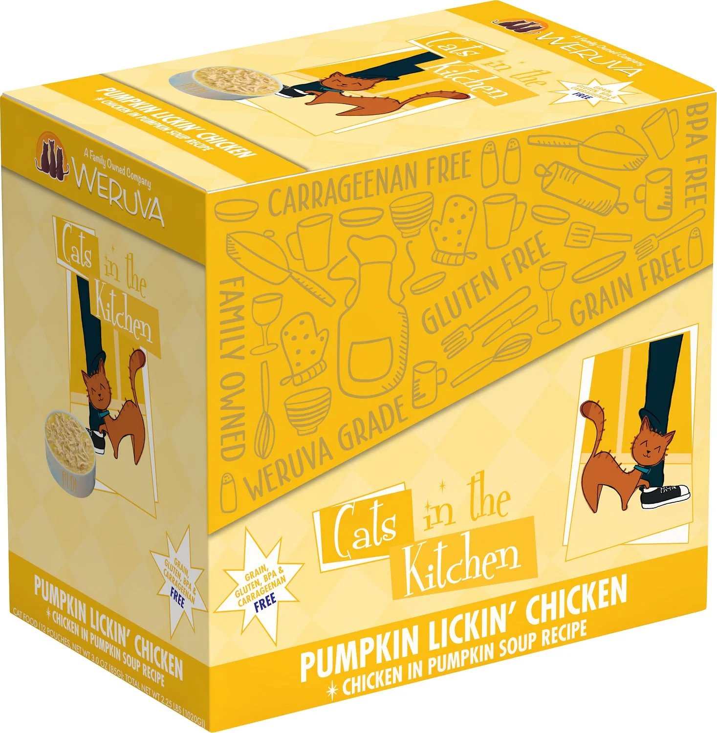 Weruva Cats in the Kitchen Pumpkin Lickin' Chicken in Pumpkin Soup Wet Cat Food, 85 g - Image 5