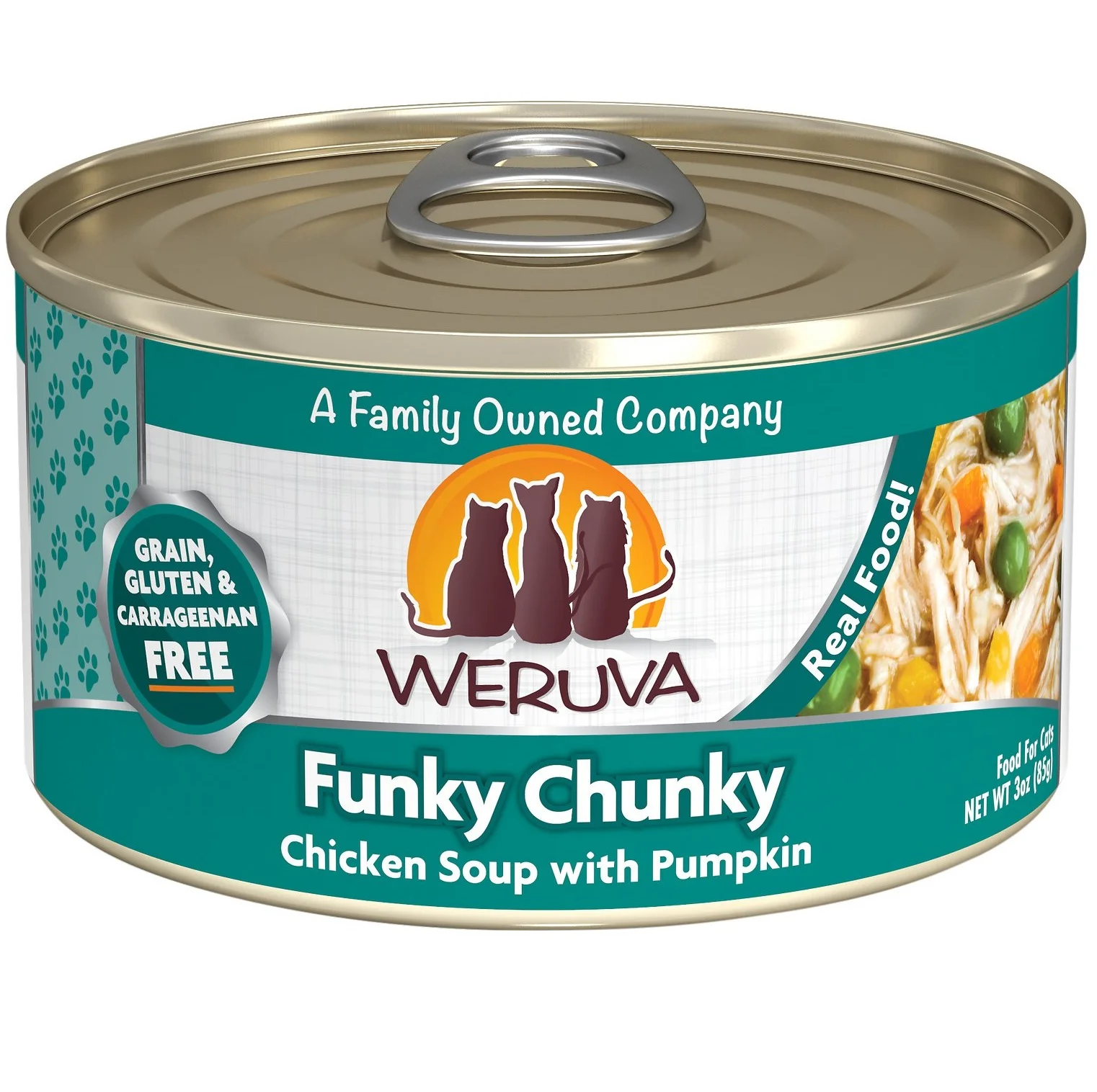 Weruva Funky Chunky Chicken Soup with Pumpkin Wet Cat Food, 85 g