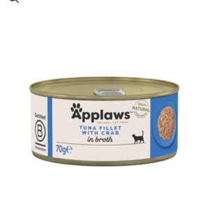 Applaws Tuna Fillet with Crab Wet Cat Food, 70 g