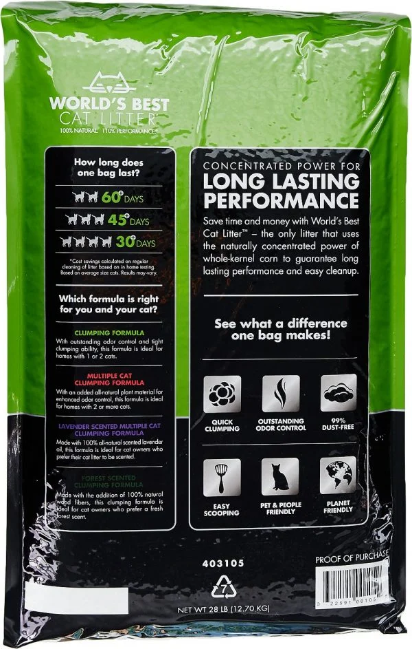World's Best Unscented Clumping Corn Cat Litter - Image 2