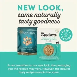 Alternative view of Applaws Tuna with Anchovy in Broth Wet Cat Food, 70 g