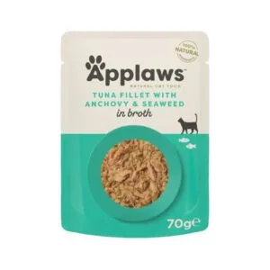 Applaws Tuna with Anchovy in Broth Wet Cat Food, 70 g