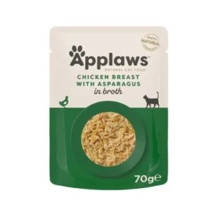 Applaws Chicken with Asparagus in Broth Wet Cat Food, 70 g
