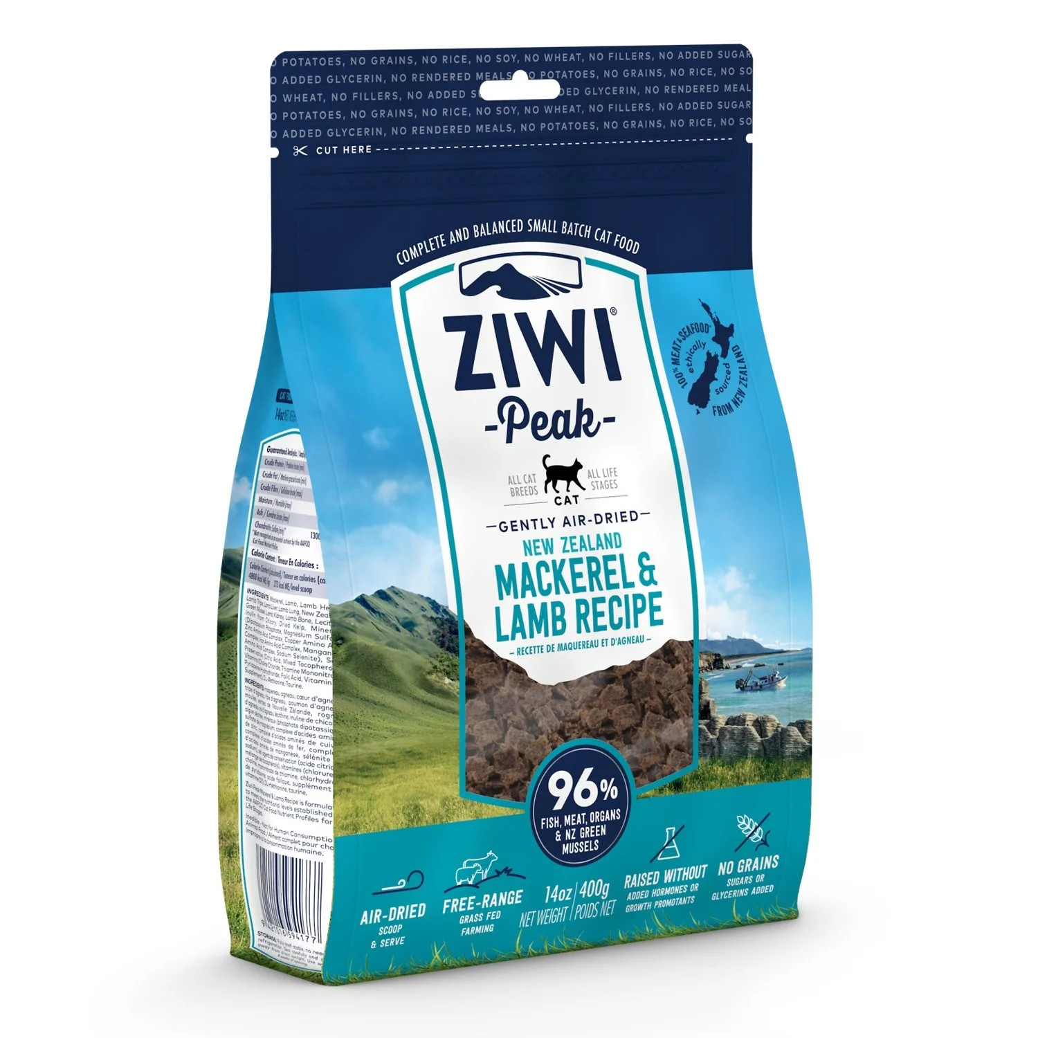 Ziwi Peak Mackerel & Lamb Air-Dried Cat Food, 1 kg