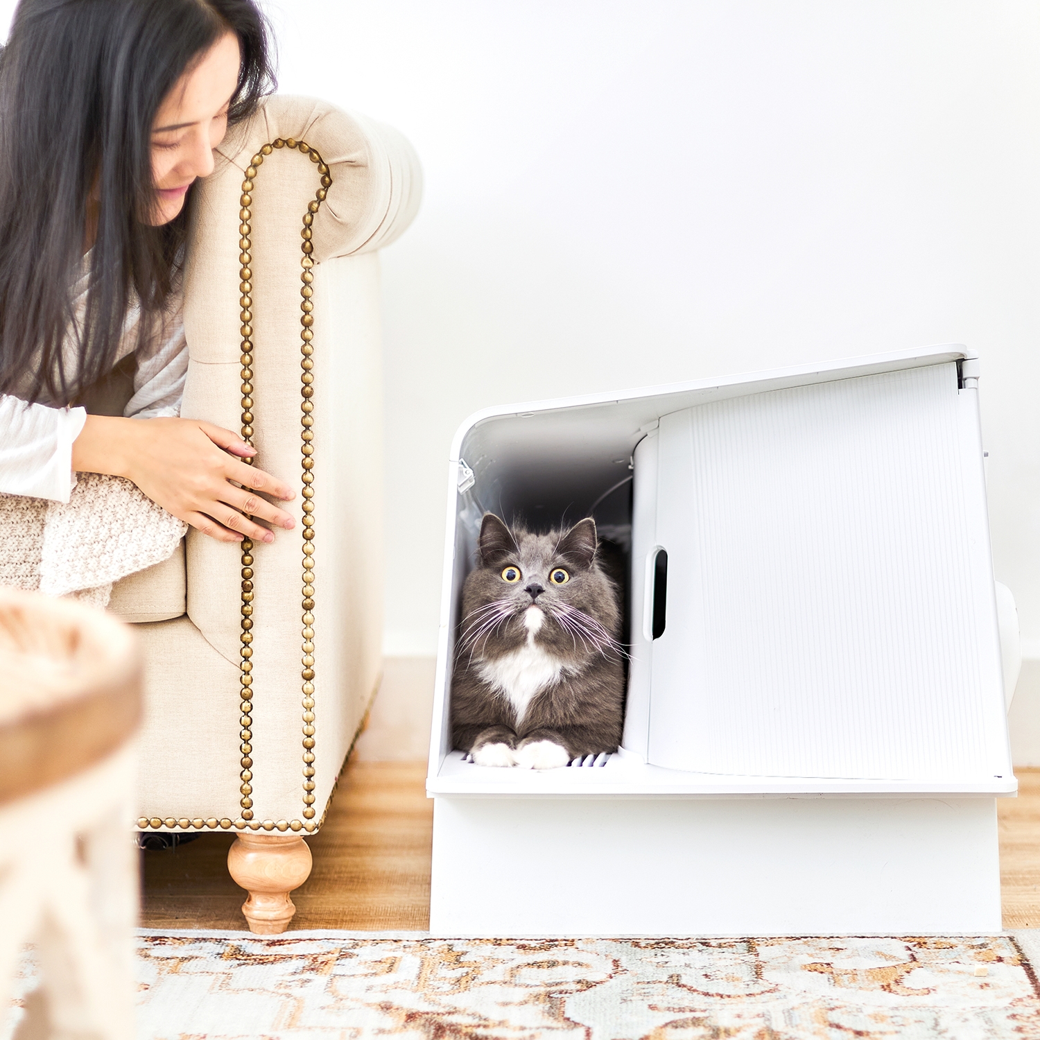 PetKit WhiteVilla Cat Litter Box + (Smart Odour Eliminator) - Image 5