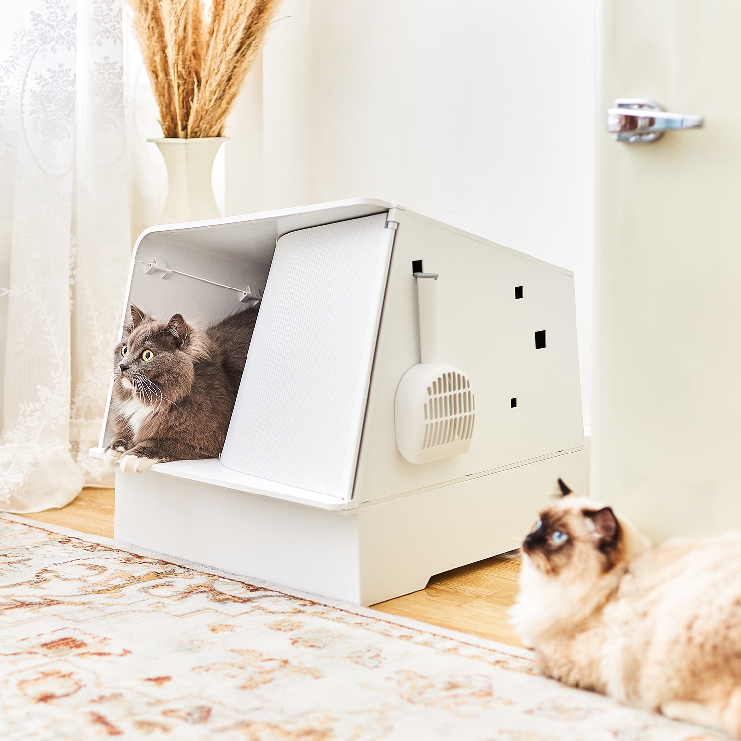 PetKit WhiteVilla Cat Litter Box + (Smart Odour Eliminator) - Image 2