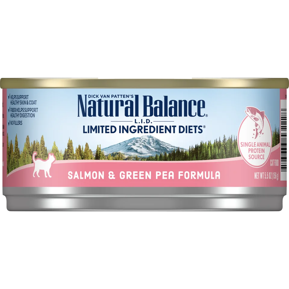 Natural Balance Limited Ingredient Diet Salmon & Green Pea Canned Forrmula Wet Cat Food, 85 g