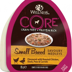 Wellness CORE Savoury Medleys Small Breed Chicken, Duck, Peas & Carrots Wet Dog Food, 85 g