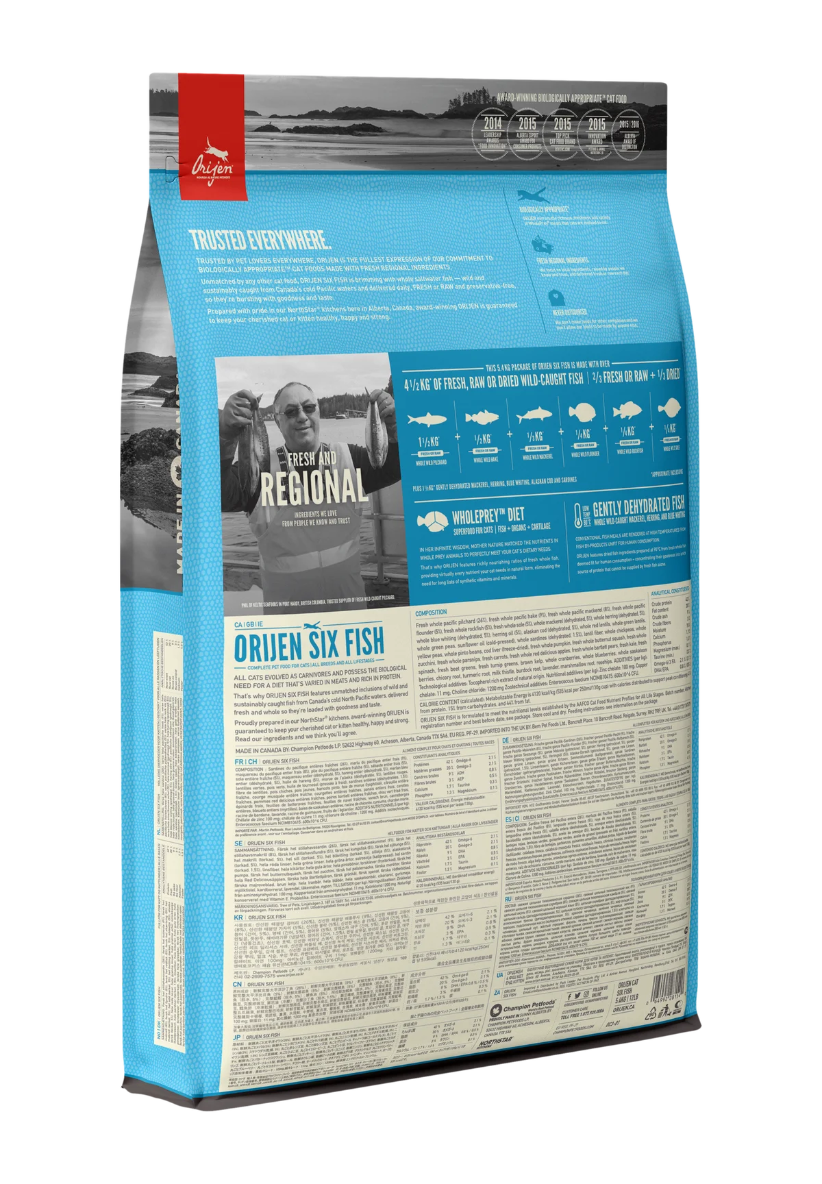 Orijen Six Fish Dry Cat Food, 1.8 kg - Image 2