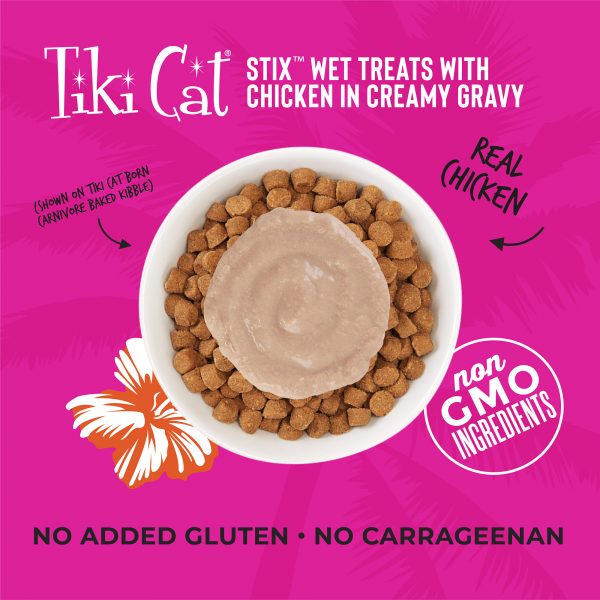 Tiki Cat Stix! Chicken Mousse Cat Treat, 6 Pieces - Image 4