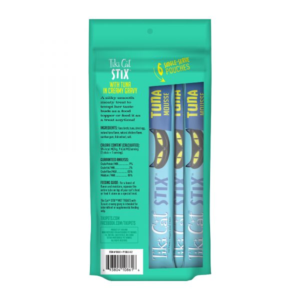 Tiki Cat Stix! Tuna Mousse Cat Treat, 6 Pieces - Image 2