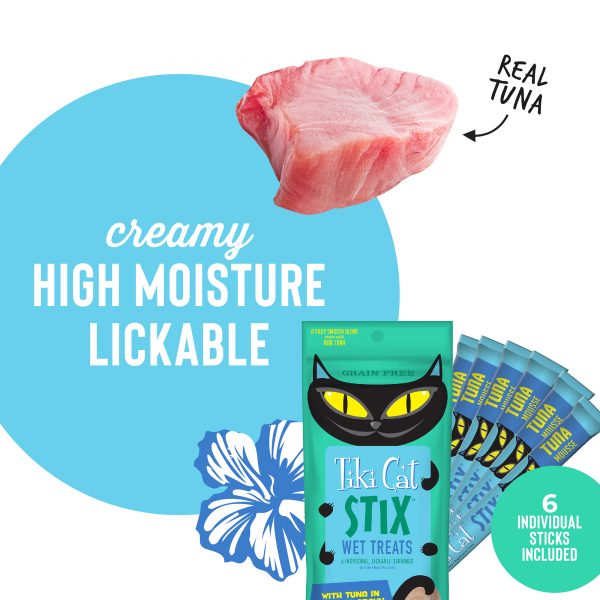 Tiki Cat Stix! Tuna Mousse Cat Treat, 6 Pieces - Image 3