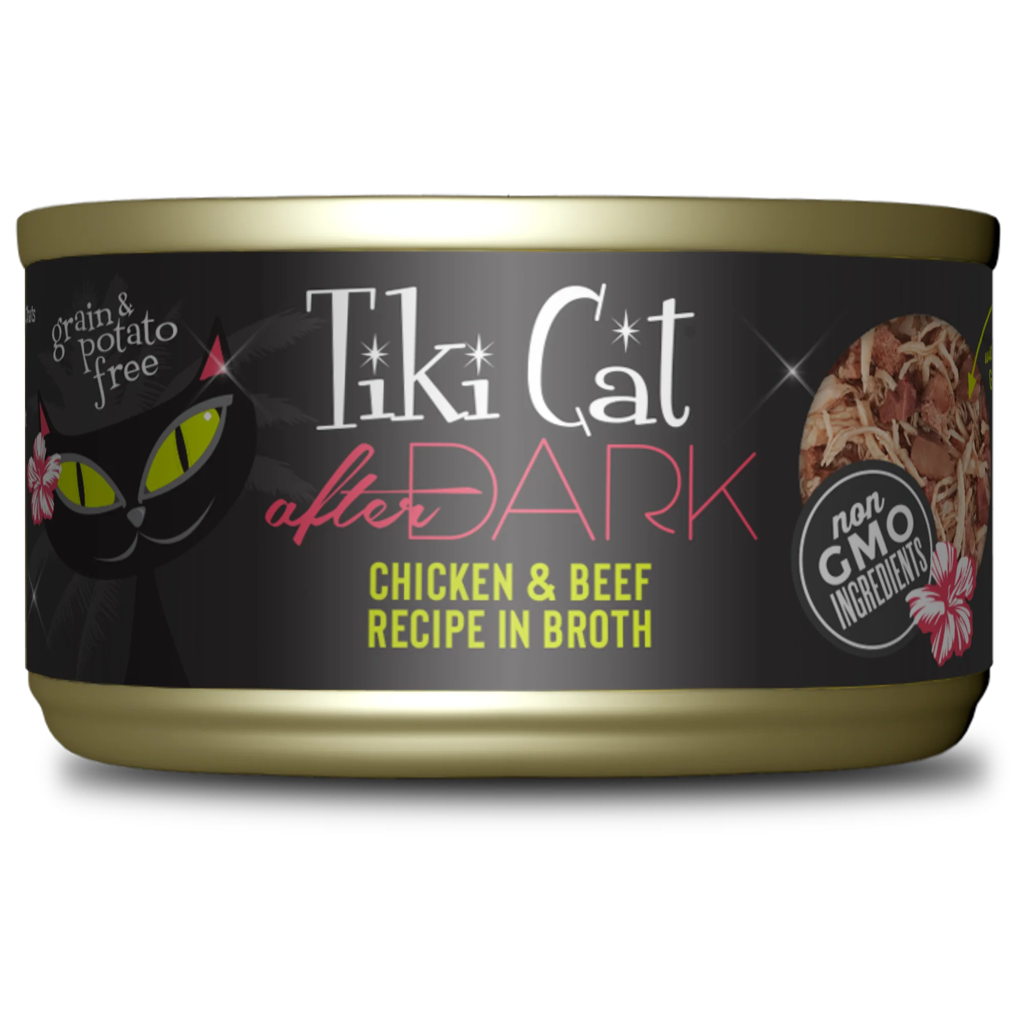 Tiki Cat After Dark Chicken & Beef in Broth Cat Wet Food, 80g