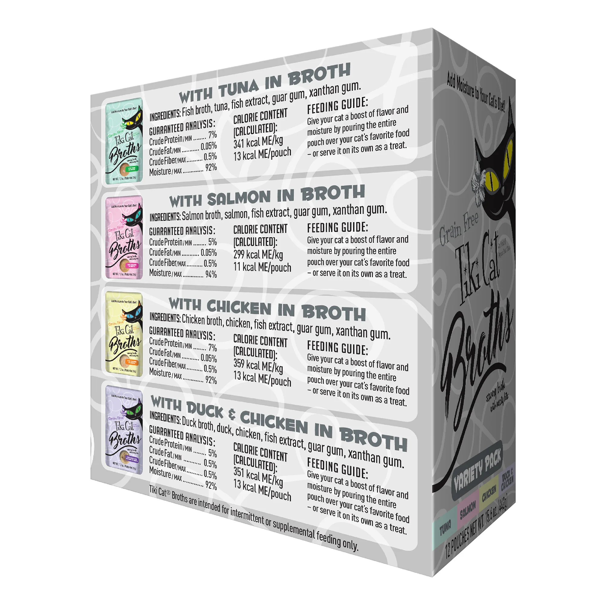 Tiki Cat Broths with Meaty Bites Variety Pack Cat Food Topper, 12 Pouches - Image 4