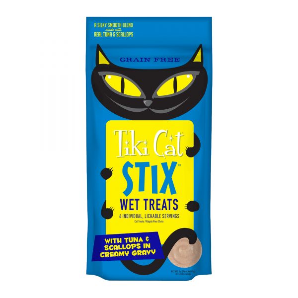 Tiki Cat Stix! Tuna & Scallops Mousse Cat Treat, 6 Pieces