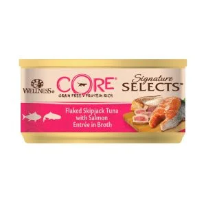 Wellness CORE Signature Selects Flaked Skipjack Tuna & Salmon Wet Cat Food, 79 g