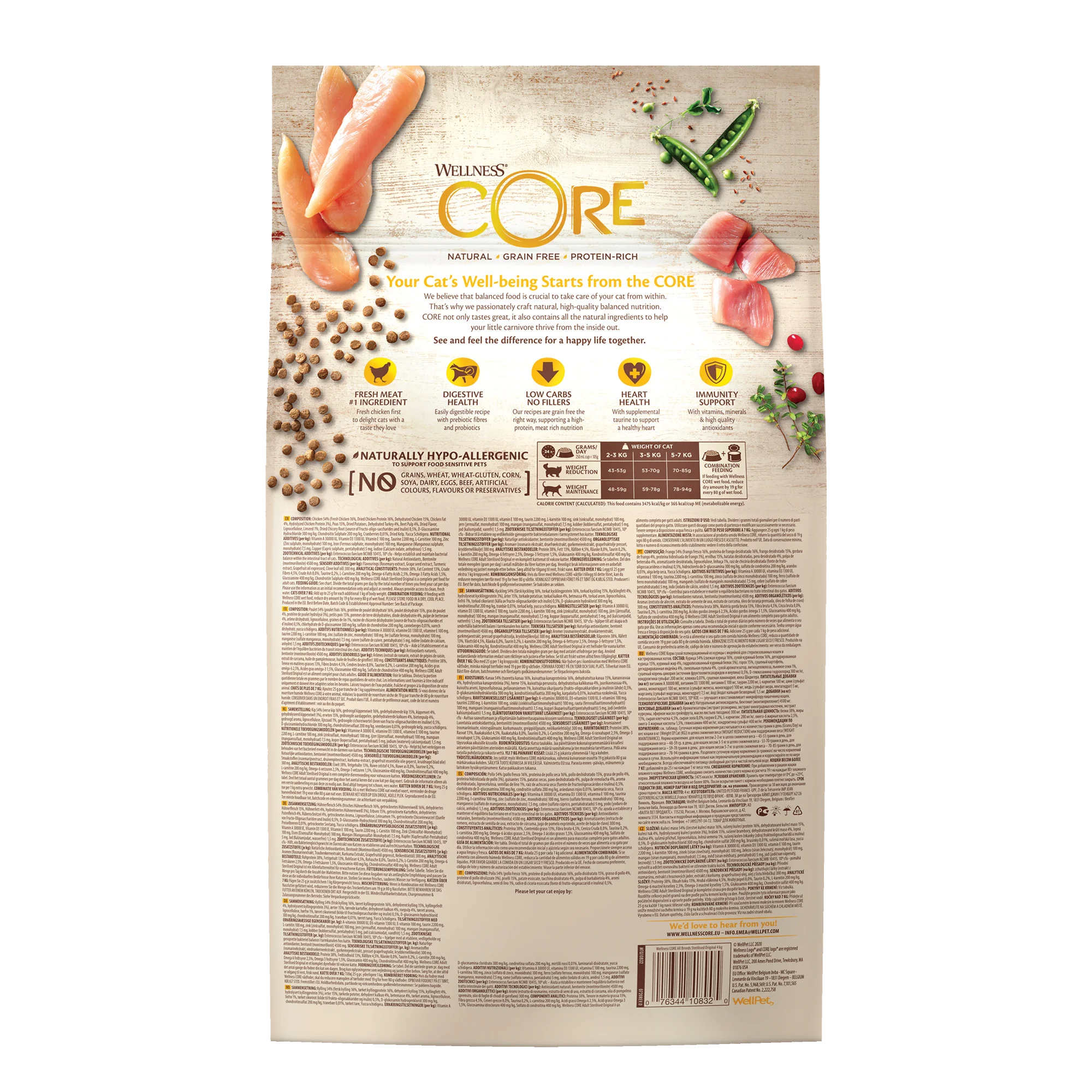 Wellness CORE Sterilised Original Chicken with Turkey Dry Cat Food, 1.75 KG - Image 2