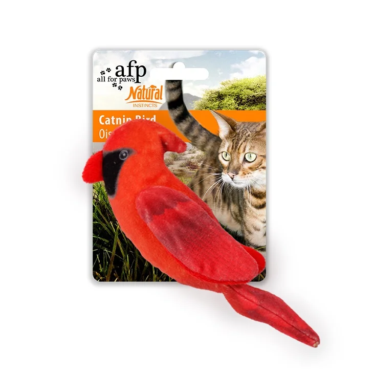 AFP Catnip Bird Cat Toy - Red