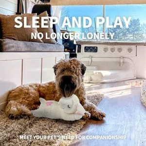 Alternative view of AFP PUPS Heartbeat Sheep Dog Toy