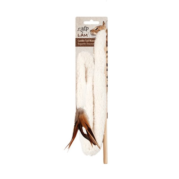 AFP Cuddle Tail Wand Cat Toy - Tan