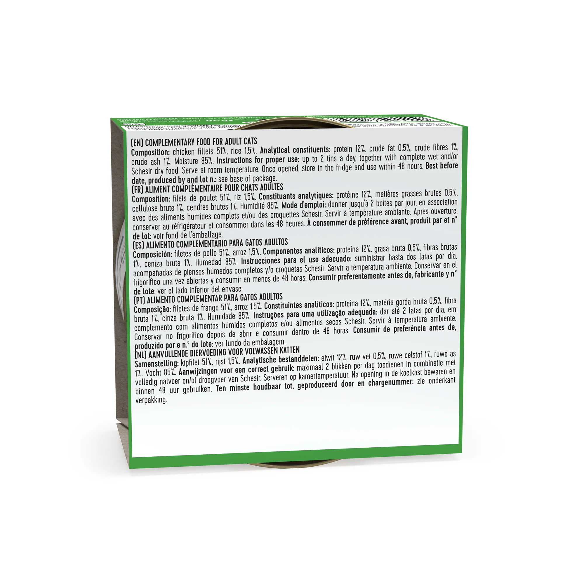 Schesir Chicken Wet Cat Food, 85g - Image 5