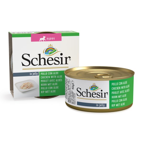 Schesir Chicken with Aloe Wet Puppy Food, 150g - Image 5
