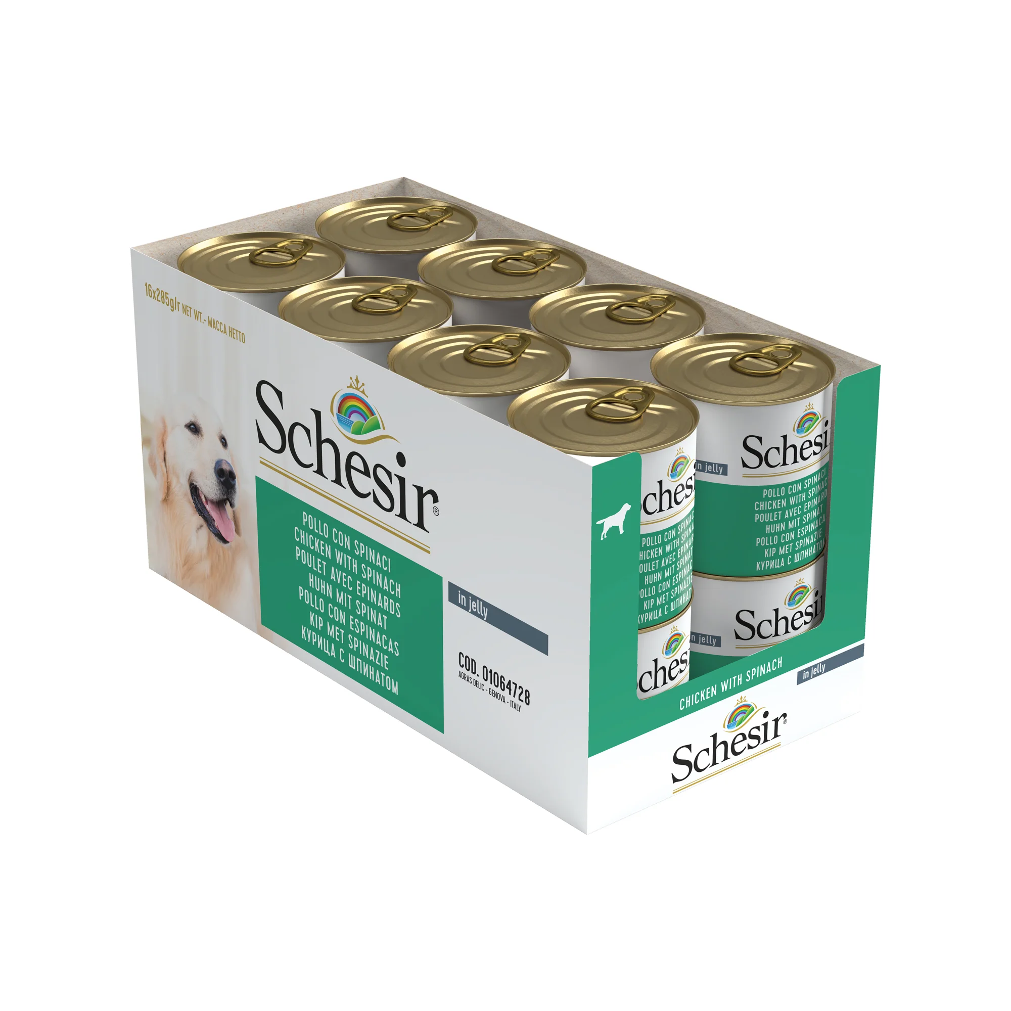 Schesir Chicken with Spinach Wet Dog Food, 285g - Image 4