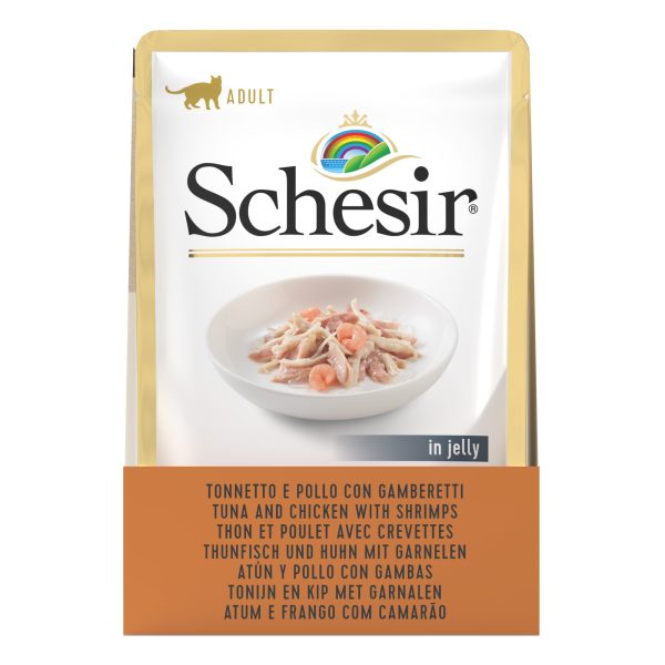Schesir Tuna and Chicken with Shrimp Pouch Wet Cat Food, 85g - Image 4