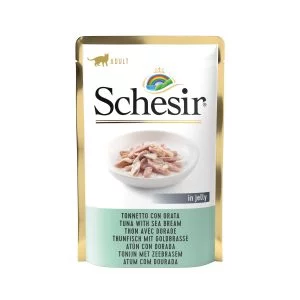 Schesir Tuna with Seabream Pouch Wet Cat Food, 85g