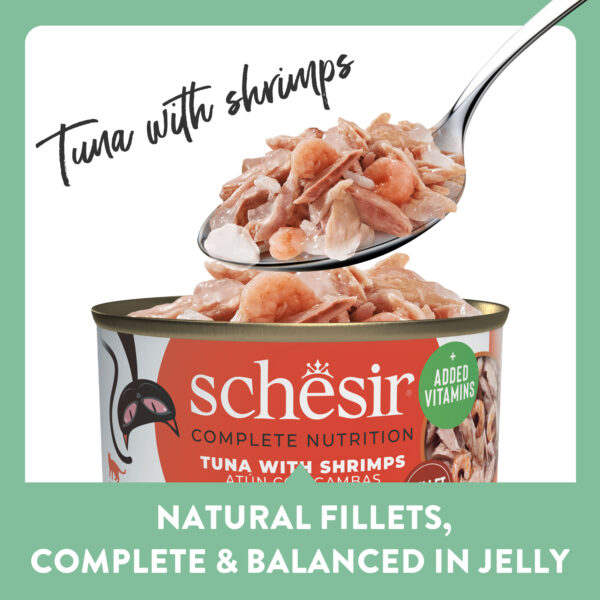 Schesir Mini Meals Complete Nutrition Tuna with Shrimp Wet Cat Food, 50g (Pack of 6) - Image 2