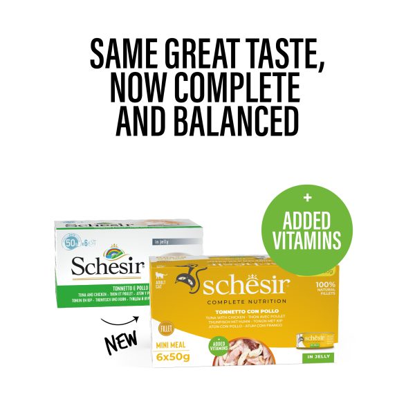 Schesir Mini Meals Complete Nutrition Tuna with Chicken Wet Cat Food, 50g (Pack of 6) - Image 3