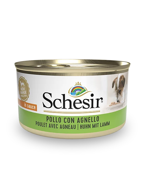 Schesir Chicken with Lamb Wet Dog Food, 85g