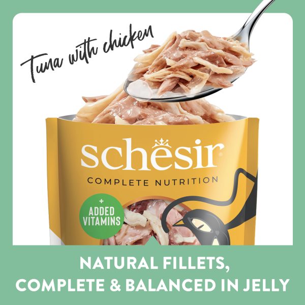Schesir Complete Nutrition Tuna and Chicken Wet Cat Food, Pouch 85g - Image 2