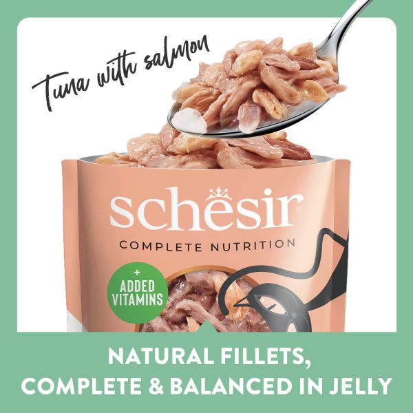 Schesir Complete Nutrition Tuna with Salmon in Jelly Wet Cat Food, Pouch 85g - Image 2