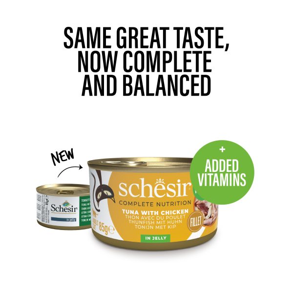 Schesir Complete Nutrition Tuna with Chicken in Jelly Wet Cat Food, 85g - Image 2
