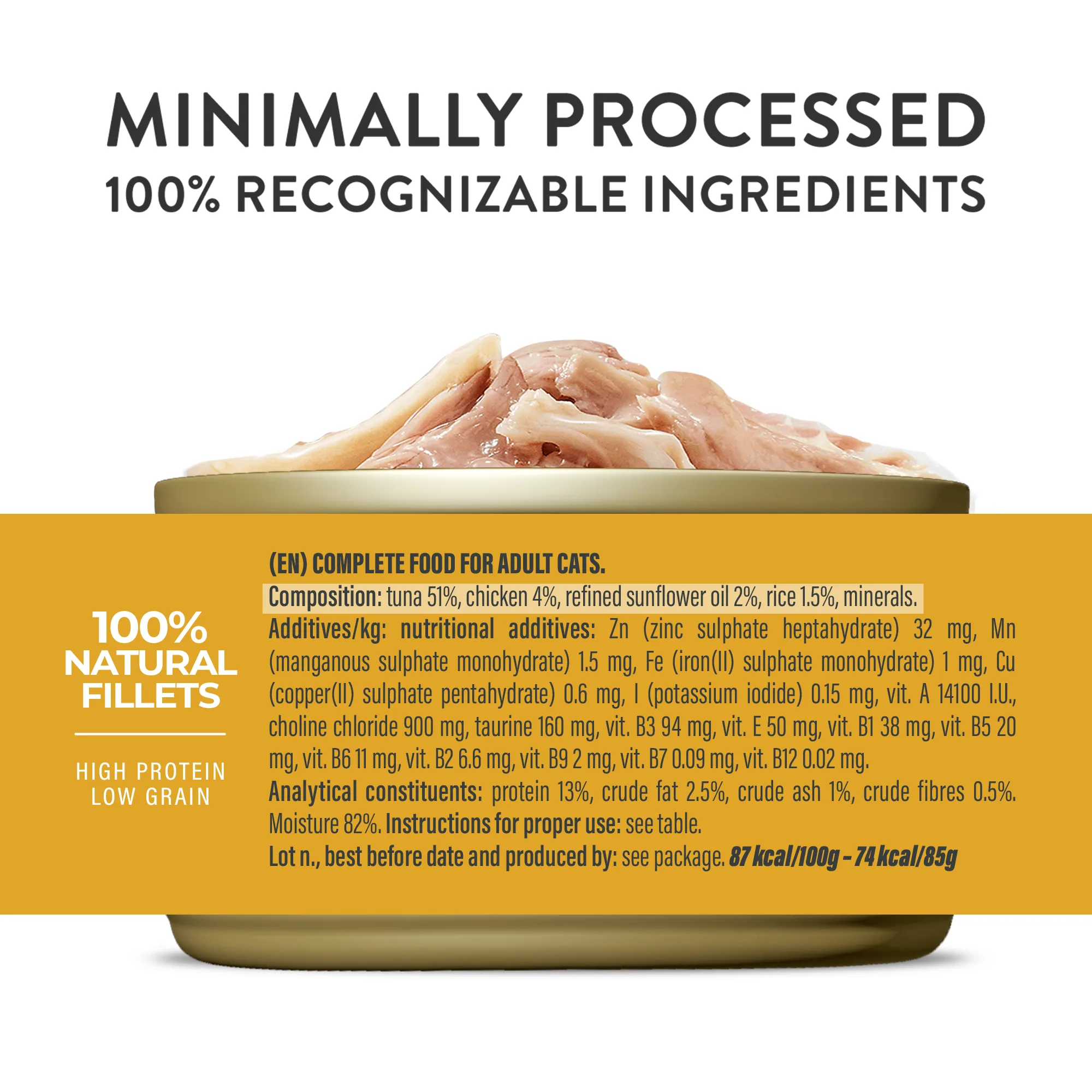 ⁦شيزير تغذية كاملة طعام قطط رطب بالتونة مع الدجاج في الجيلي، 85 جم⁩ - الصورة ⁦4⁩