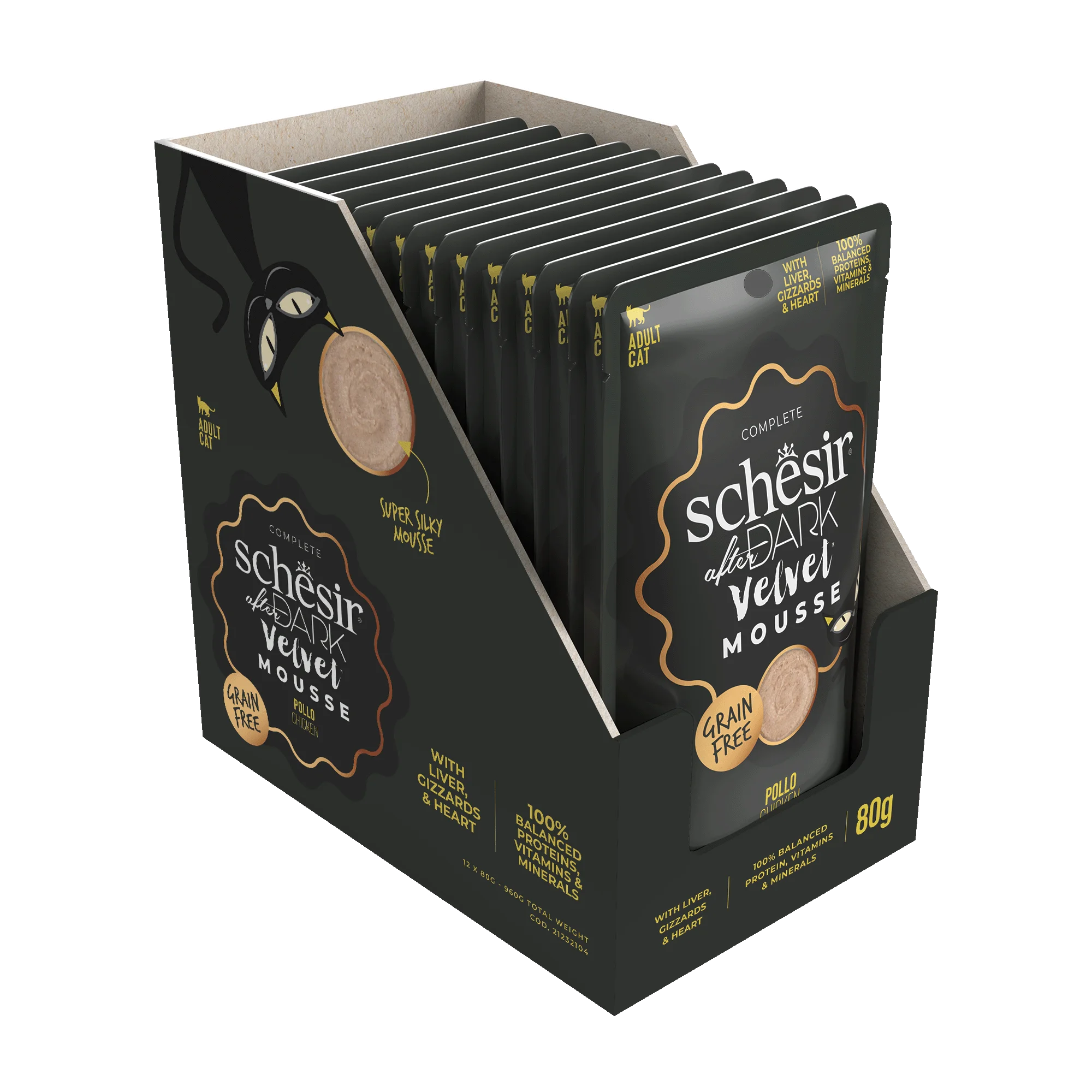 Schesir After Dark Velvet Mousse Chicken Wet Cat Food, 80g - Image 5
