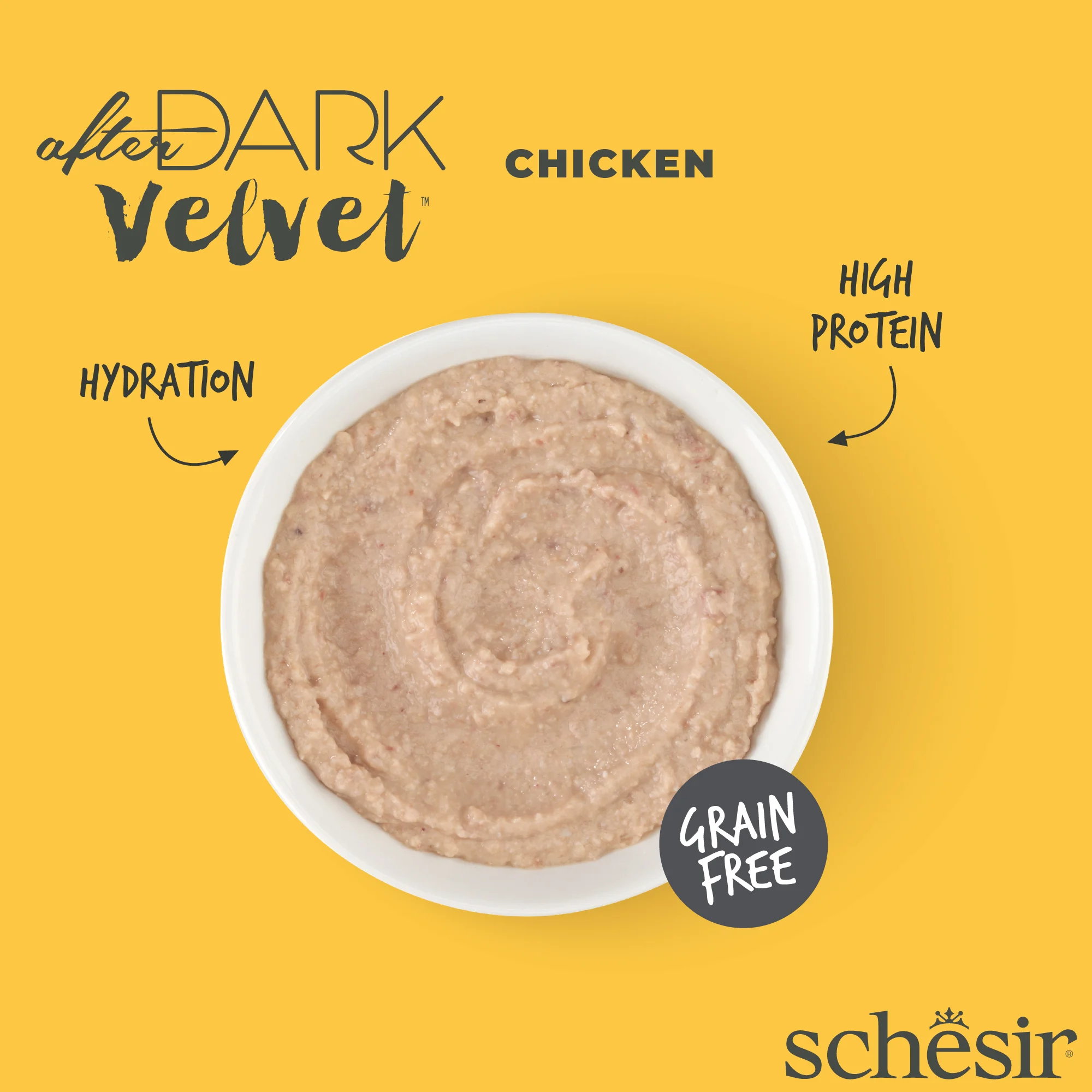Schesir After Dark Velvet Mousse Chicken Wet Cat Food, 80g - Image 3