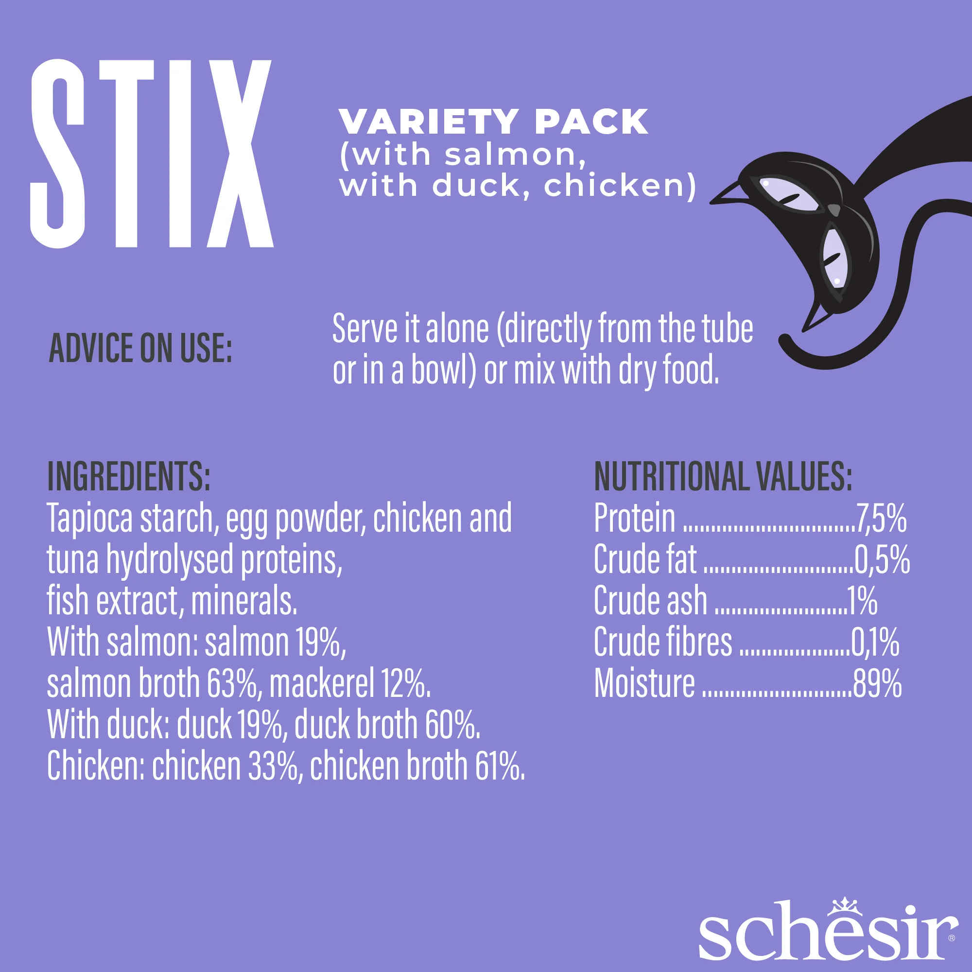 Schesir Stix! Variety Pack Cat Treat, 6 Pieces - Image 4