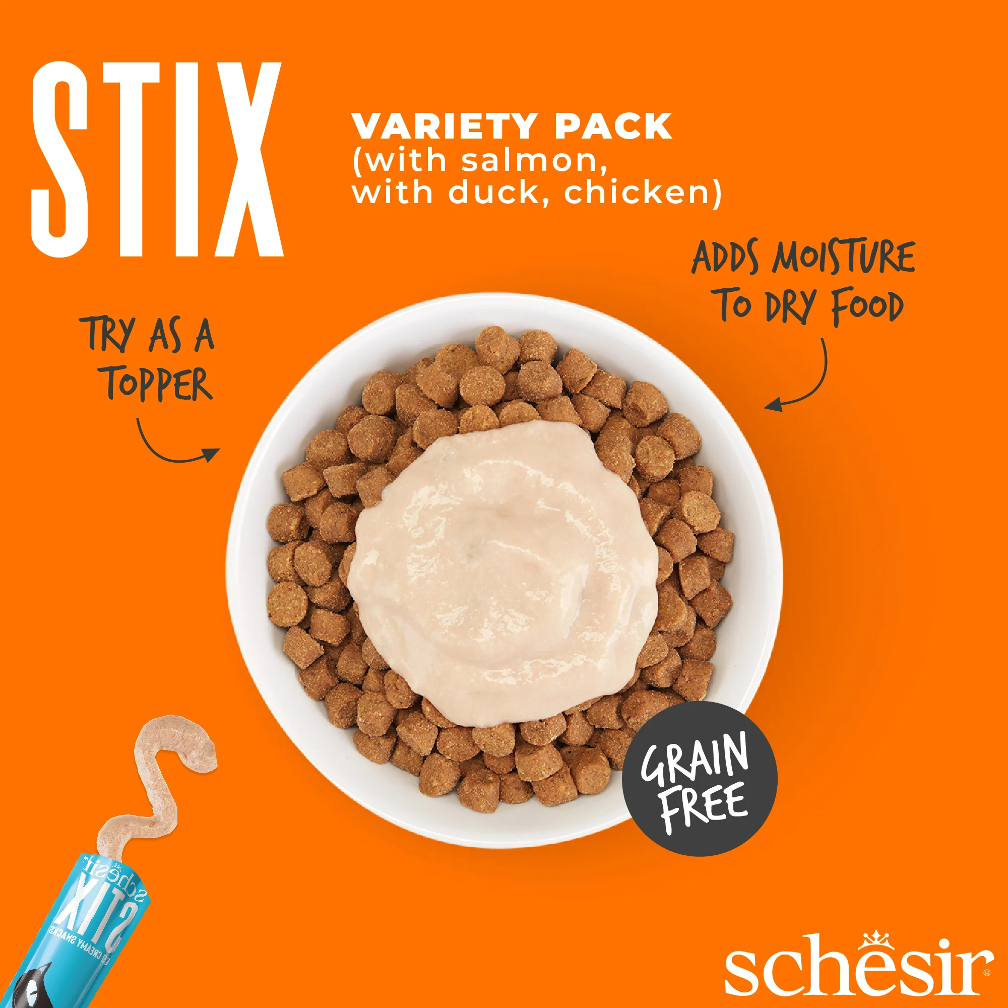 Schesir Stix! Variety Pack Cat Treat, 6 Pieces - Image 3