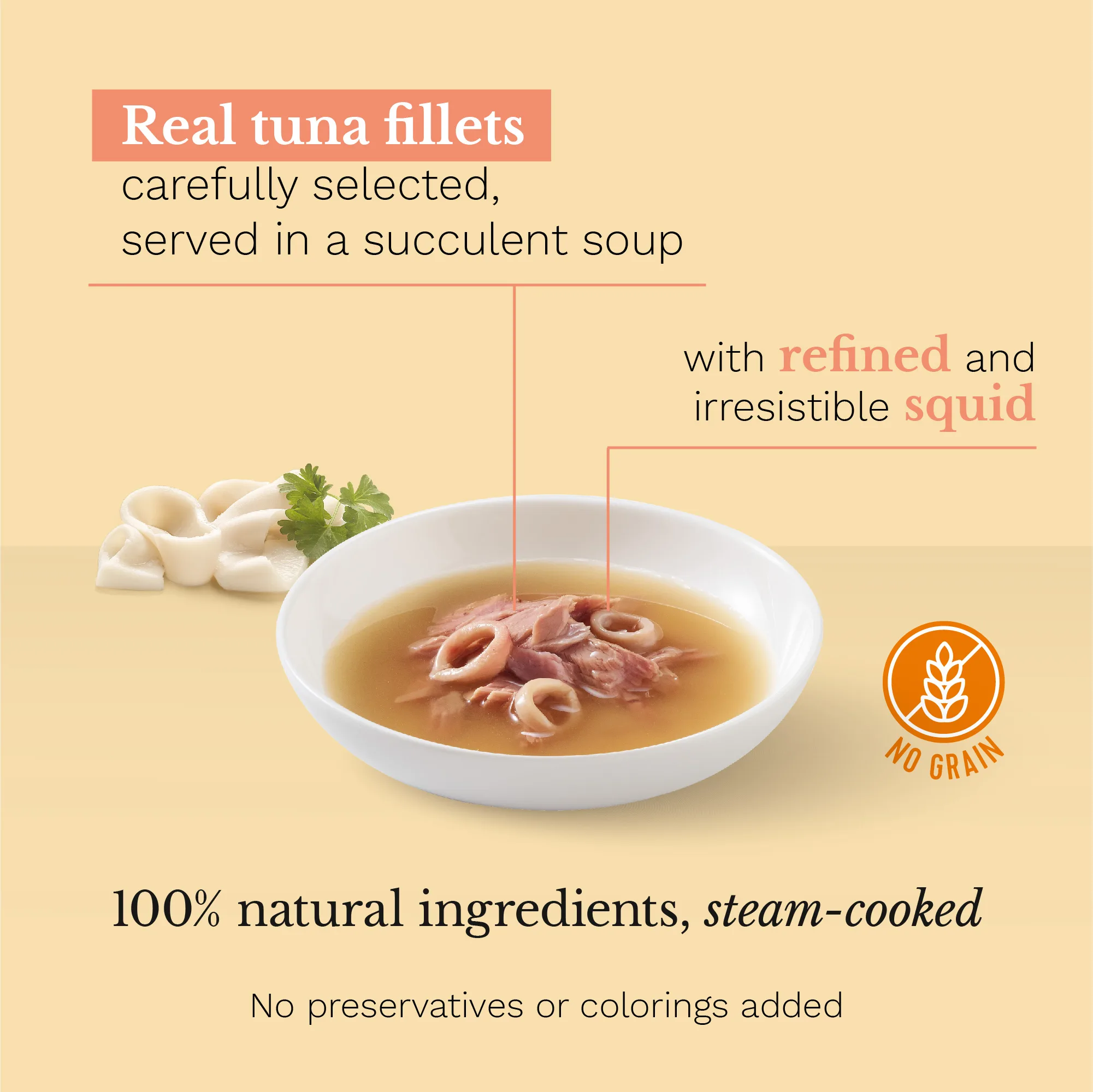 Schesir Soup Wild Tuna & Squids Wet Cat Food, 85g - Image 2