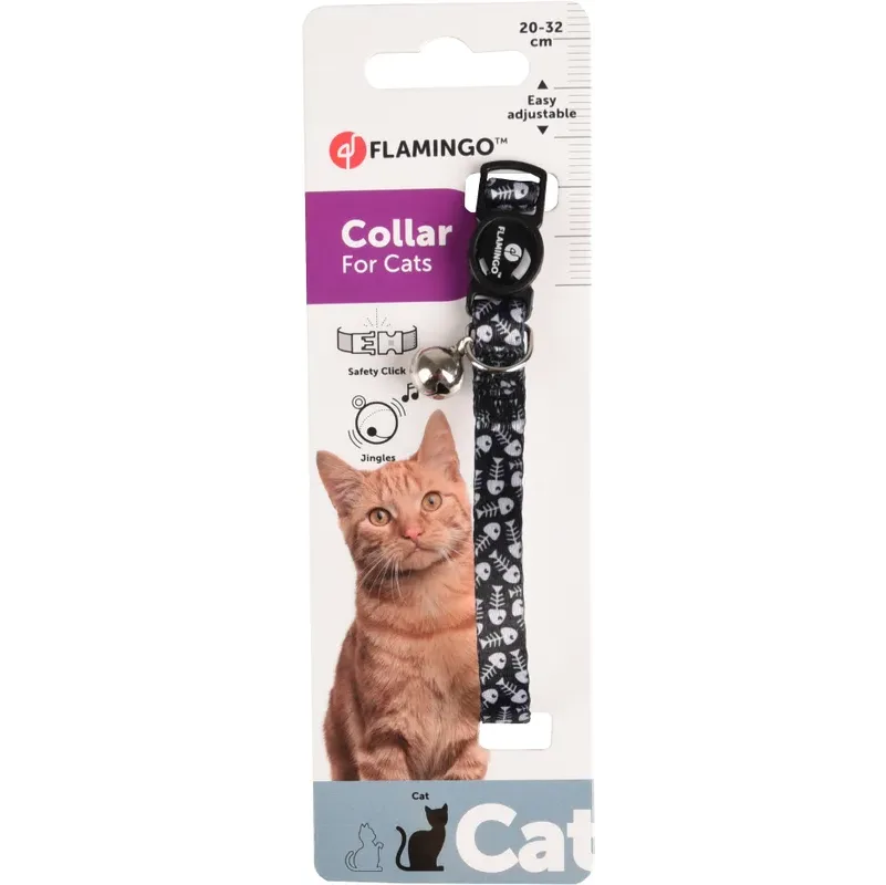 Flamingo Loulou Cat Collar, Black - Image 2