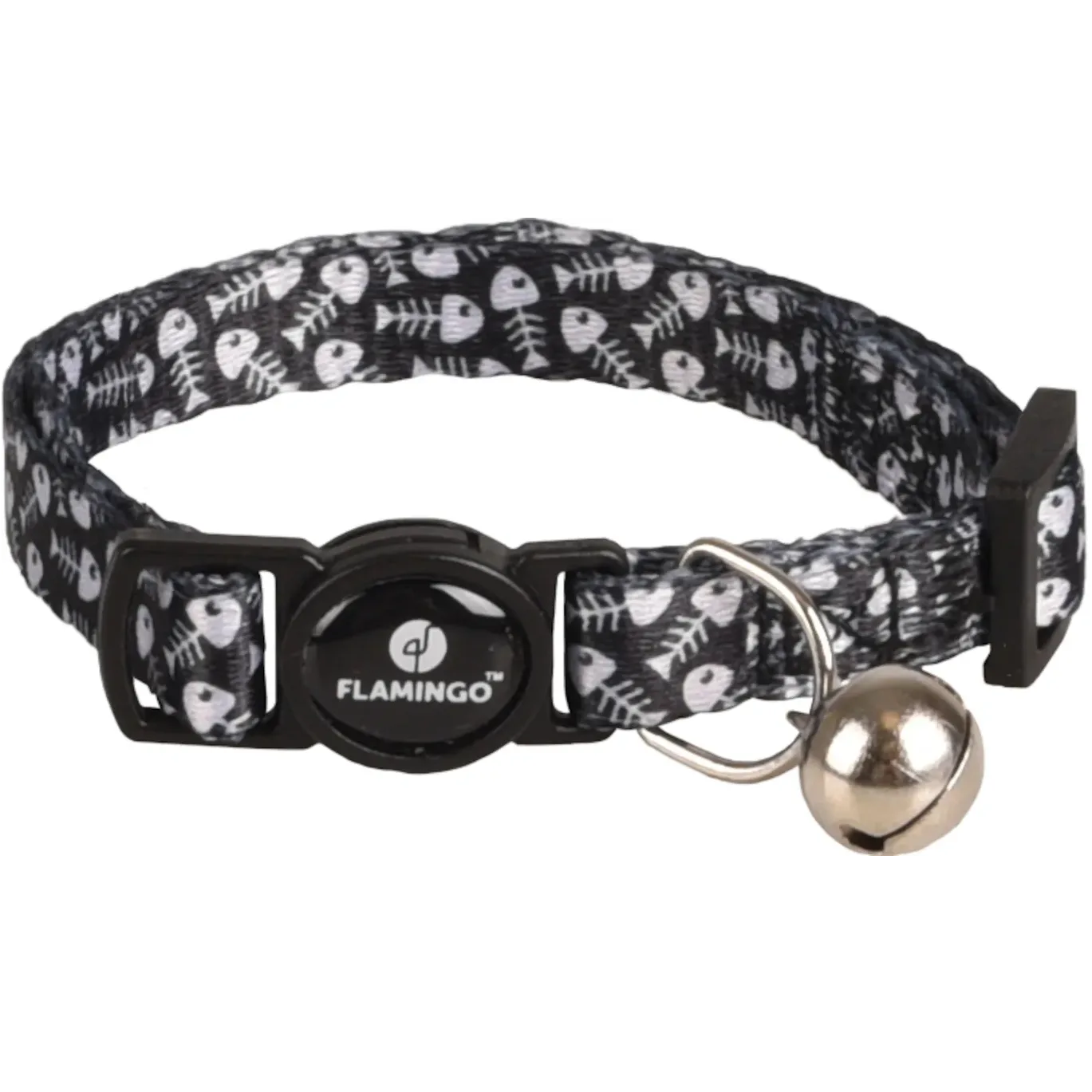 Flamingo Loulou Cat Collar, Black