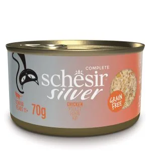 Schesir Silver Chicken For Senior Cats Wet Cat Food, 70g