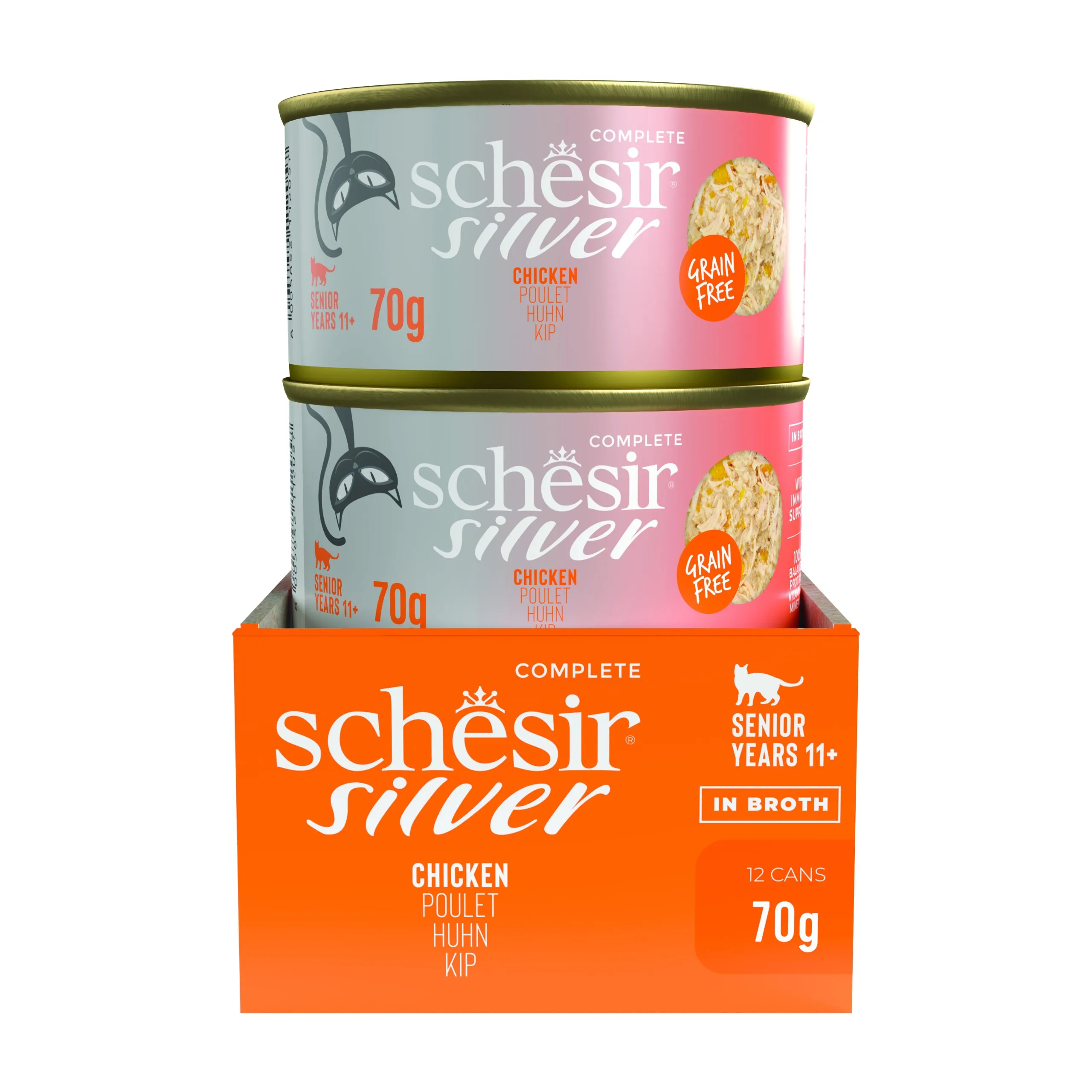 Schesir Silver Chicken For Senior Cats Wet Cat Food, 70g - Image 7